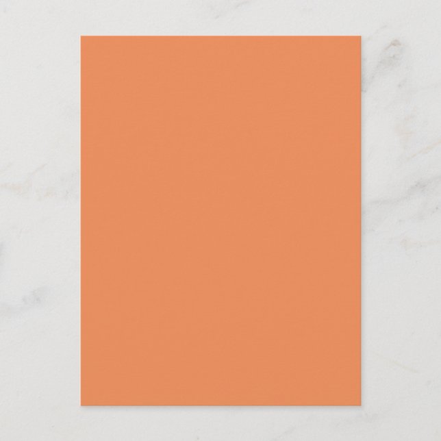 Coral pink background ready to customise postcard (Front)