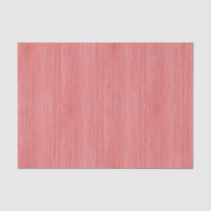 Coral Pink Bamboo Wood Grain Look Tissue Paper