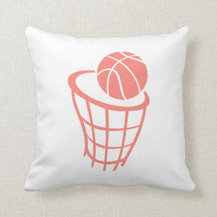 Coral Pink Basketball Cushion