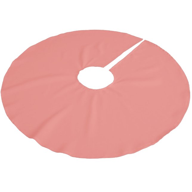 Coral Pink Brushed Polyester Tree Skirt (Angled)