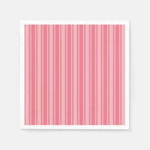 Coral pink candy stripes napkin
