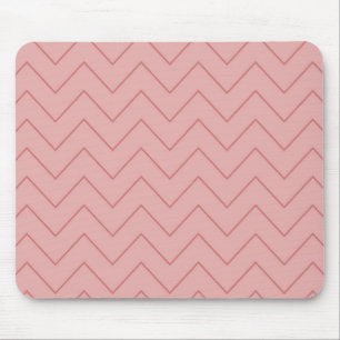 Coral Pink Chevron Mouse Pad