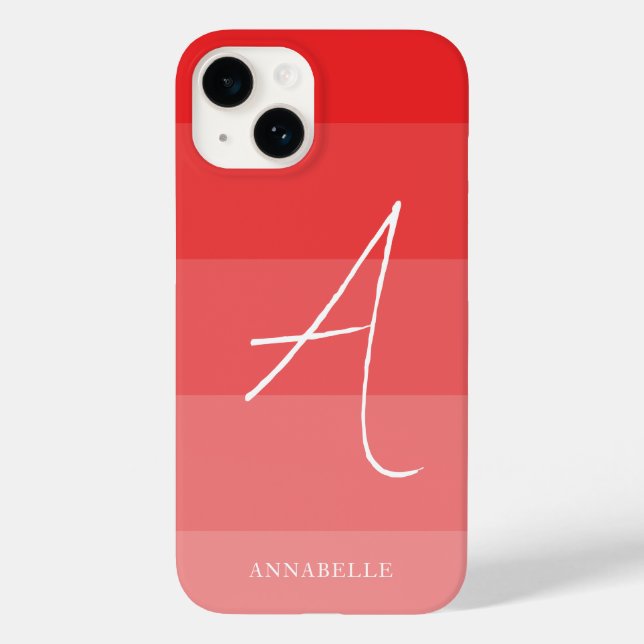 Coral Pink Colour Blocks Custom  Case-Mate iPhone Case (Back)