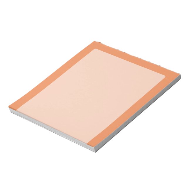 Coral pink decor ready to customise notepad (Rotated)