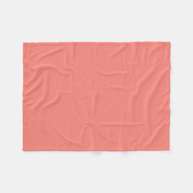 Coral Pink Fleece Blanket (Front (Horizontal))