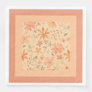 Coral pink golden mix and match napkin