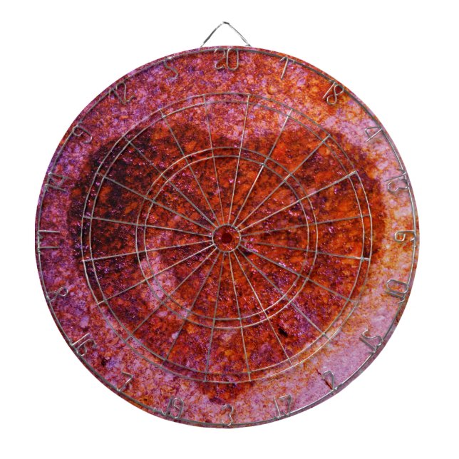 coral pink heart dartboard (Front)