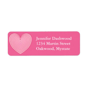 Coral pink heart, deeper pink background