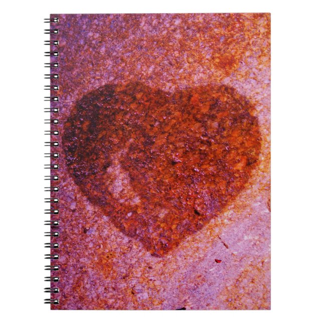 coral pink heart spiral notebook (Front)