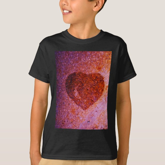 coral pink heart T-Shirt (Front)