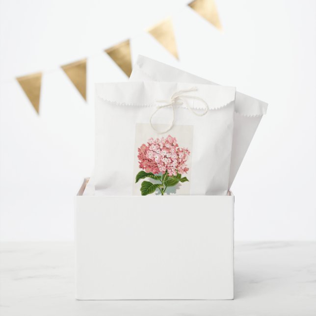 Coral Pink Hydrangea Wedding Favour Bag (Party)