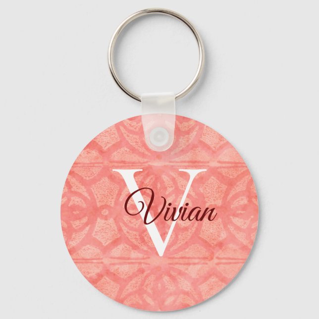 Coral Pink Key Ring (Front)