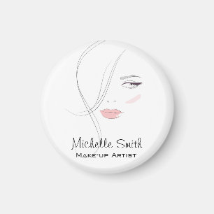 Coral pink lips make up artist  branding magnet