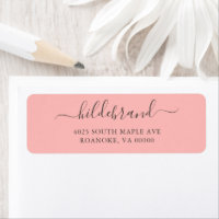 Coral Pink Loose Script