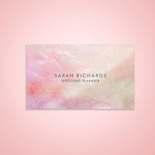 Coral Pink Mother of Pearl Elegant Business Card