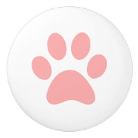 Coral Pink Paw Print puppy dog cat or other animal