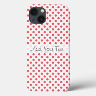 Coral Pink Polka Dots by Shirley Taylor iPhone 13 Case