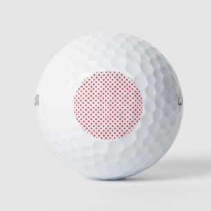 Coral Pink Polka Dots by Shirley Taylor Golf Balls