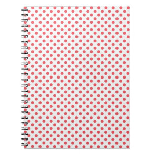 Coral Pink Polka Dots by Shirley Taylor Notebook