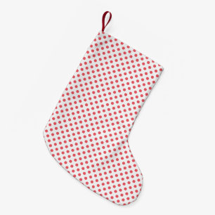 Coral Pink Polka Dots by Shirley Taylor Small Christmas Stocking