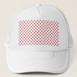 Coral Pink Polka Dots by Shirley Taylor Trucker Hat