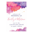 Coral Pink & Purple Abstract Watercolor Wedding