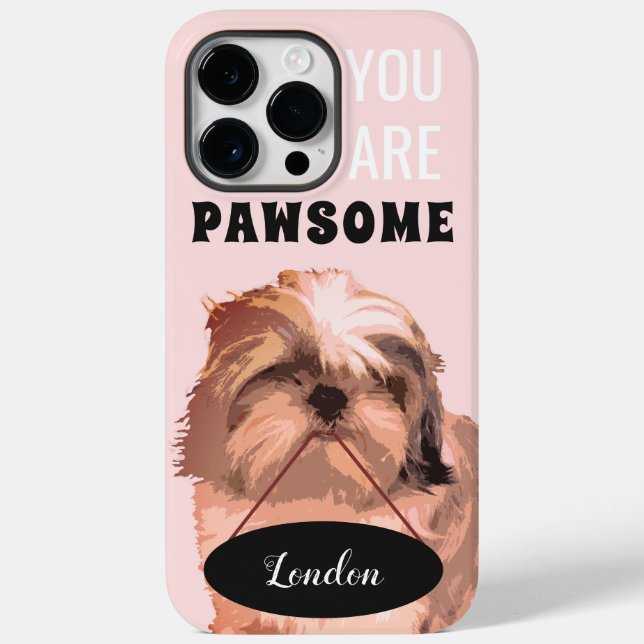 Coral Pink Shih Tzu iPhone 11 Pro Max Case (Back)