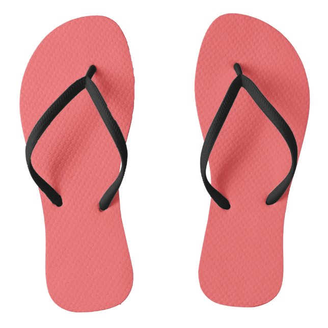 Coral Pink  (solid colour)  Jandals (Footbed)