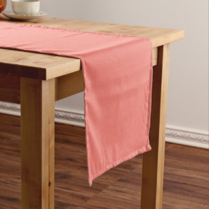 Coral Pink Solid Colour Table Runner