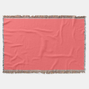 Coral Pink (solid colour) Throw Blanket