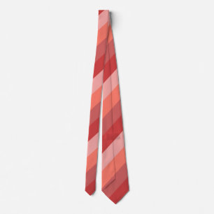 Coral Pink Stripes Neck Tie