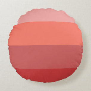 Coral Pink Stripes  Throw Pillow