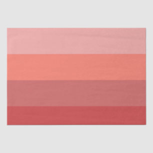 Coral Pink Stripes Tissue Paper