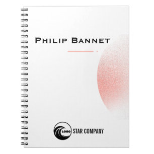 Coral Pink Stylish Trendy Spiral Photo Notebook