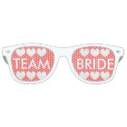 Coral pink Team bride bachelorette party shades