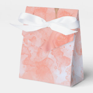 Coral Pink Vintage Butterfly Rose Bridal Shower Favour Box