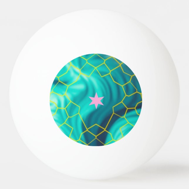 Coral Pong Wave Ping Pong Ball (Front)