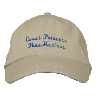 Coral PrincessPanaManiacs Embroidered Hat