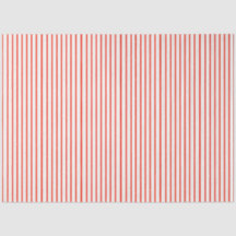 Coral Red and White Striped