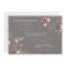 Coral Red Grey Floral Wedding Invitation Cards