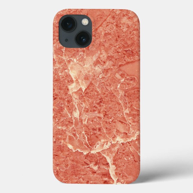 Coral Red Marble Texture  Case-Mate iPhone Case (Back)