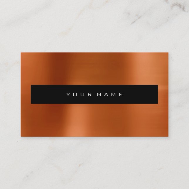 Coral Red Metallic Black Fashion Stylist Business Card (Front)