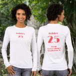 Coral Red Name, Number, Team (Limelight) Tri-Blend Shirt<br><div class="desc">Easily personalise your Long Sleeve Shirt with our handy template. It's easy to edit with your name (or just your first name) and player number, on front and back as well as your team name on the back. Ideal for team sports like football, soccer, baseball, basketball, and more. The coral...</div>