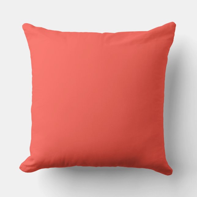 Coral Red Solid Cushion (Front)