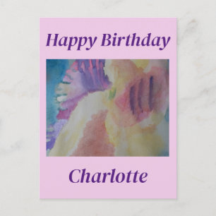 Coral Reef Abstract Art Birthday Postcard