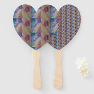 Coral Reef Abstract Art Hand Fan