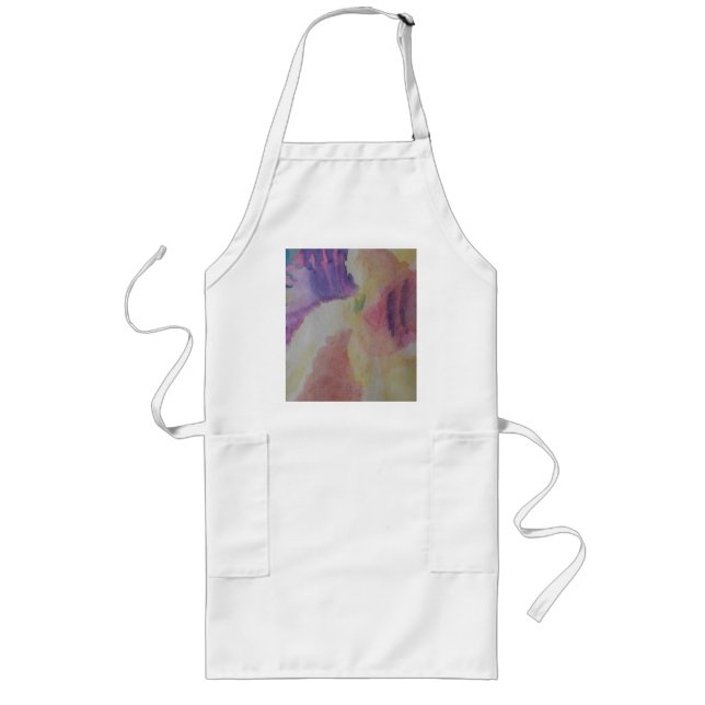 Coral Reef Abstract Art Long Apron (Front)