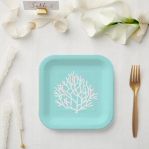 Coral Reef beach custom colours Paper Plate