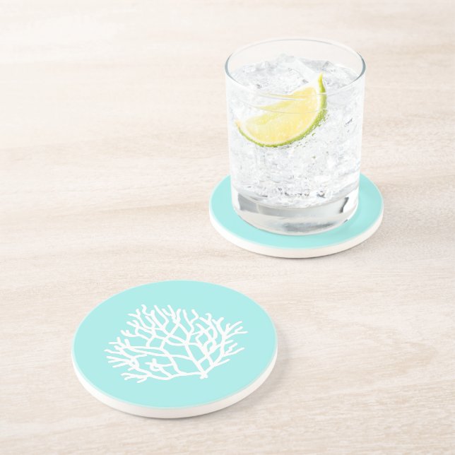 Coral Reef beach custom colours  Throw Pillow Coaster (Side)