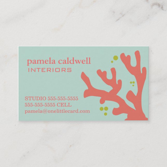 Coral Reef Business Card (Front)